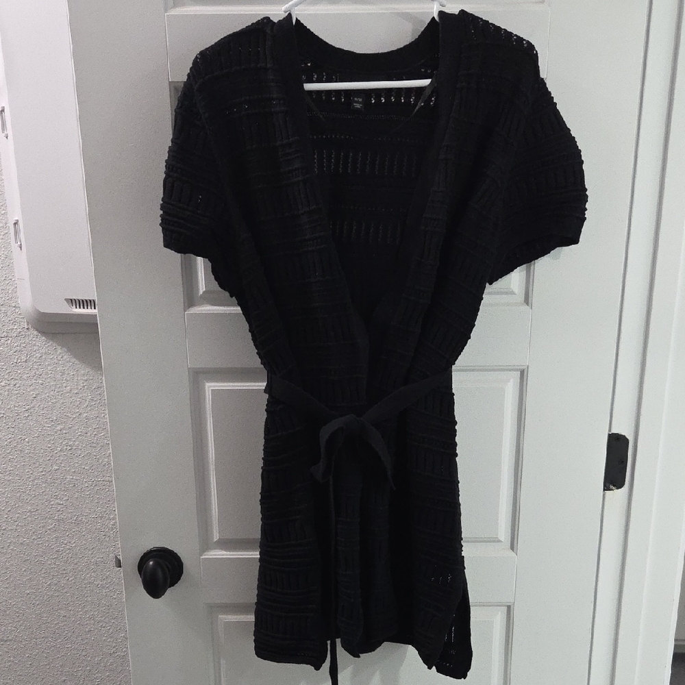 Lane Bryant Black Open-Front Cardigan